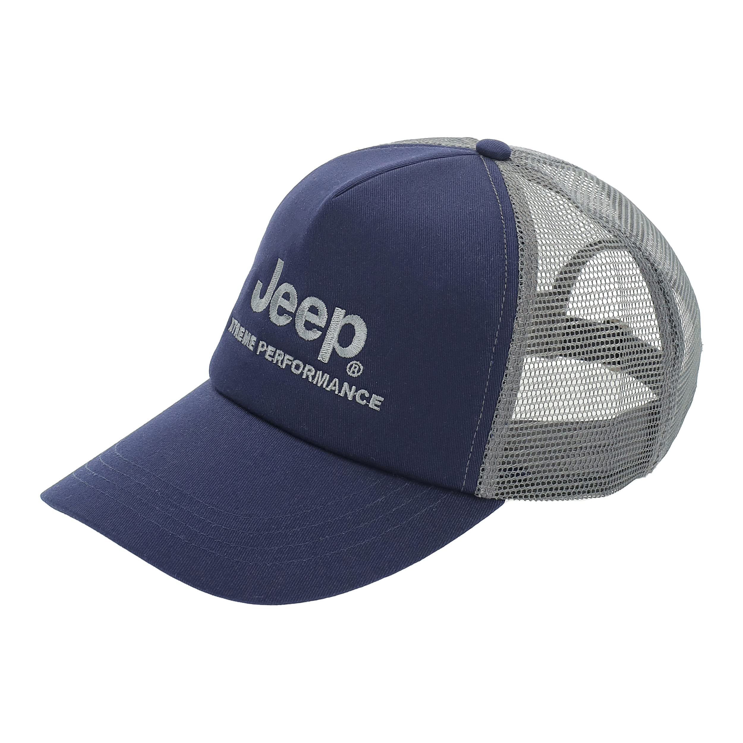 Jeep Xtreme Performance Baseball Cap, Deep Blue/Natural Gr, Mesh Back, Adjustable, for Men