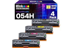 054H Toner Cartridge Set Replacement for Canon 054 054H Toner Cartridge 4 Pack to use with Canon Color ImageClass MF644Cdw LBP622Cdw MF642Cdw MF641Cdw MF641Cw LBP623Cdw ( Black Cyan Magenta Yellow )