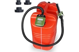 AETLEEMO Automatic Fuel Transfer Pump with Auto-Stop Sensor(2.4 GPM), Flexible Intake Hose Fits Most Irregular Gas Cans for Gasoline Diesel Kerosene & More-Green