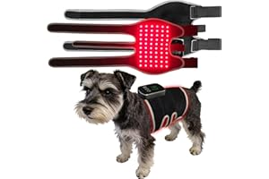 Red Light Therapy Belt for Dogs & Cats - 660nm & 850nm Infrared Light with Heat and Vibration, Cordless Pet Massager for Musc