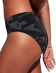 CRZ YOGA Bikini Bottoms for Women Mid Rise Full