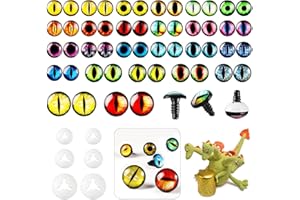 MUCUNNIA 50pcs 16/18/24mm Safety Eyes for Amigurumi with Washer Dragon Safety Eyes Crochet Doll Safety Eyes for Stuffed Animals Eyes for Clay Doll Making Toy Craft Crochet Toy