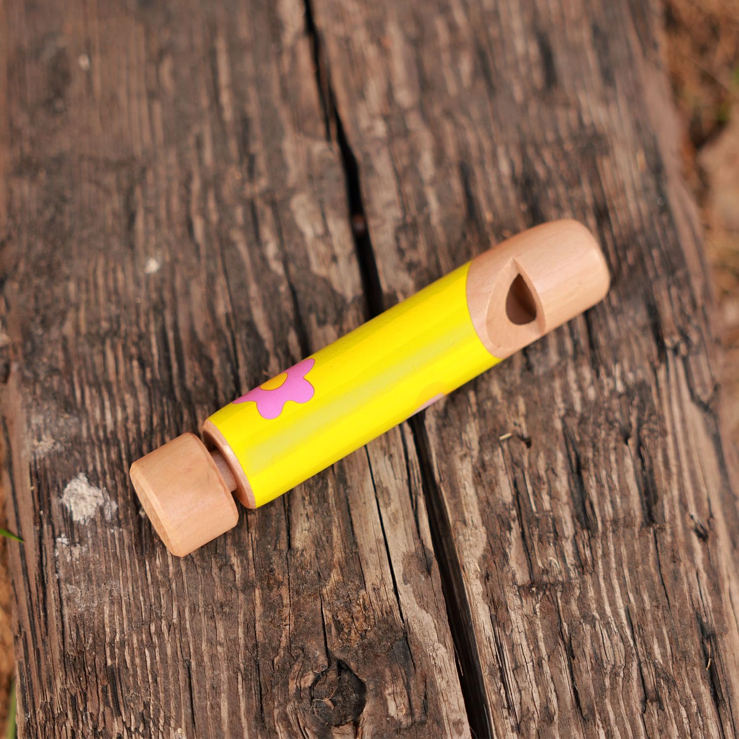 2PCS—Wooden Train Whistle and Wooden Slide Whistle for Music Instrument Gifts Wood Musical Instrument Educational Toys