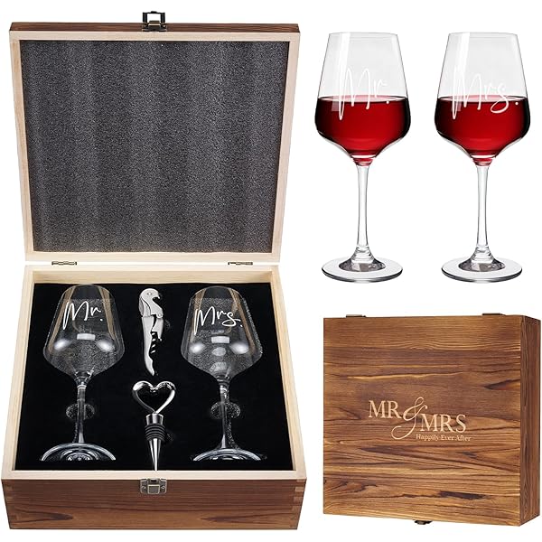 Set De Vino Para Regalo De Boda Con Frase De Agradecimiento