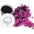 Temperature Activated Thermochromic Powder Pigment Black to Pink Changing at 77F/25C Perfect for Arts & Crafts Color Changing Slime Nail Art Secret Message Tumblers Science Experiments