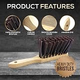 Newman and Cole Natural Wooden Hand Brush Hard Synthetic Bristle view 3