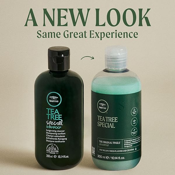 TEA TREE SPECIAL SHAMPOO, DEEP CLEANS, REFRESHES SCALP, FOR ALL HAIR TYPES, ESPECIALLY OILY HAIR, 10.14 FL. OZ.