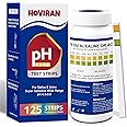 pH Test Strips for Saliva & Urine, 125 Urine Test Strips for Tracking Alkaline & Acid Levels in Body, Monitor Your pH Level from 4.5-9.0