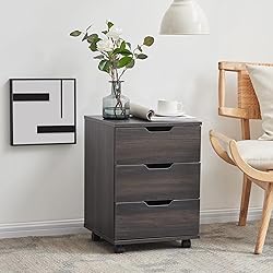 Farini 3-Drawer Vertical Filing Cabinet Rolling