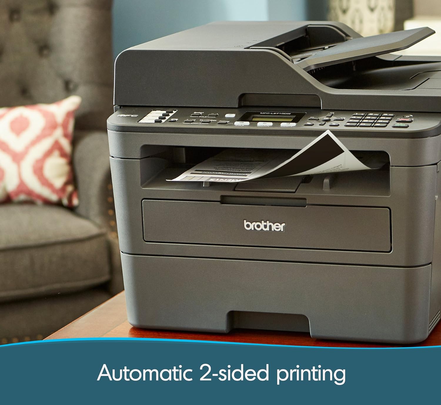 Brother Monochrome Laser Printer, Compact All-In One Printer, Multifunction Printer, MFCL2710DW, Wireless Networking and Duplex Printing,  Dash Replenishment Ready: Office Products