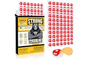 PHIXBEAR 168 Pcs Removable Mounting Putty, Made of 3M VHB, Strong Double Sided Glue Adhesive Dots Clear Museum Sticky Tack for Action Figures Wall Hanging No Residue, 0.39"