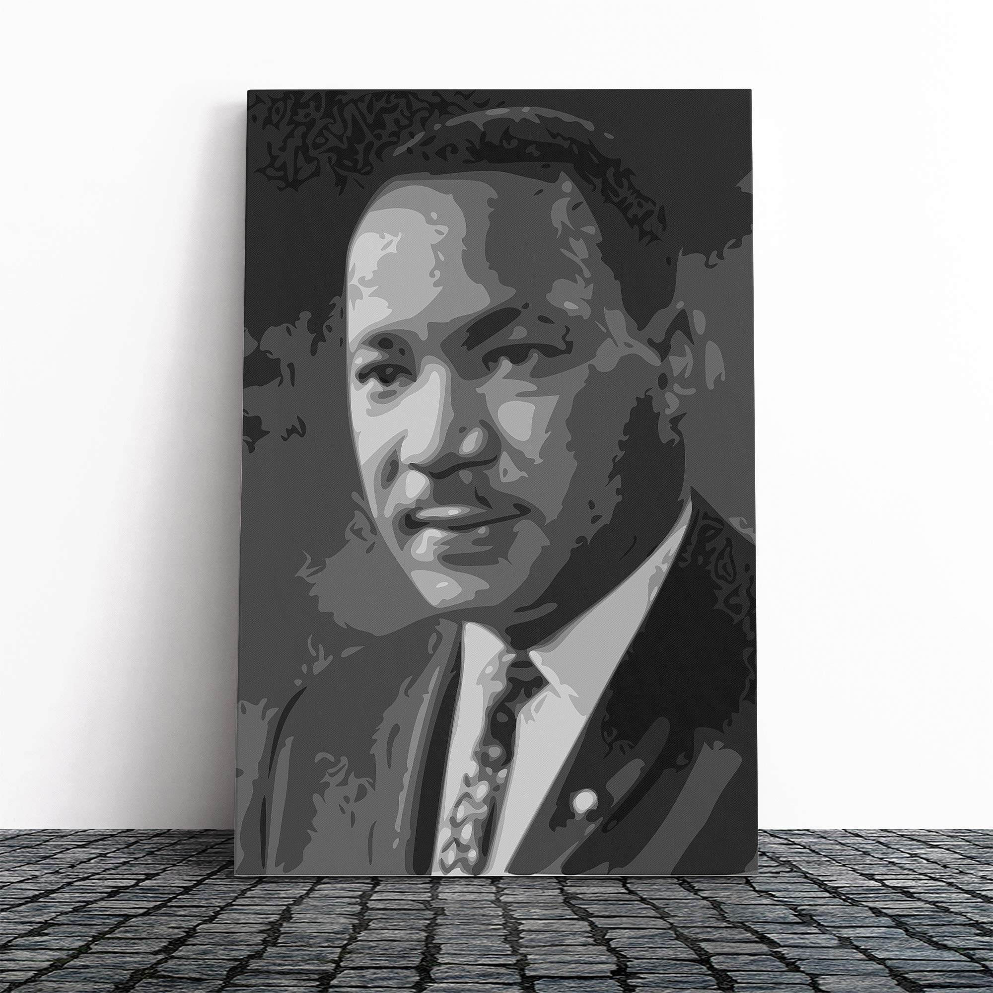 Martin Luther King (3) Canvas Print | Gallery Wrapped 30mm Frame Wall Art | 20x14 inches | Ready to Hang | Modern People Picture | Living Room Bedroom Lounge Office