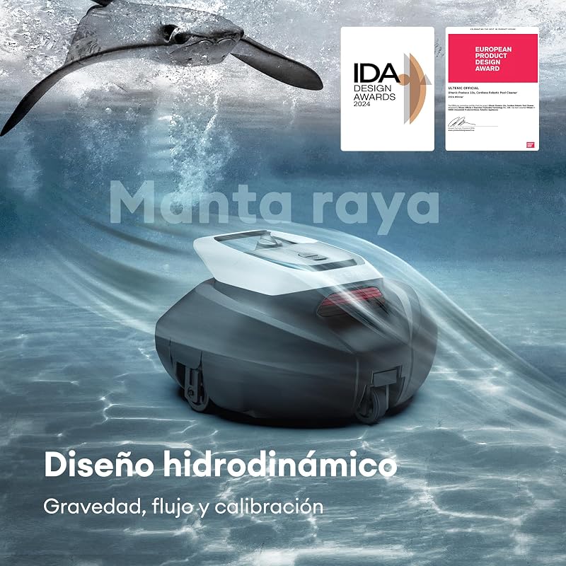 Robot Limpiafondos Piscina, 90Min, 80m², Recogida sin Poste, Estacionamiento Automático, Aspirador Piscina Fondos sin Cable con 2 Motores, 5200mAh, para Piscina Elevada y Enterrada