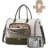 LOVEVOOK Convertible Travel Duffle Bag for Women Men, Garment Bag for Travel, Quilted Overnight Weekender Carry On Duffel Bags for Airplane, Suit Bags for Trip, Business
