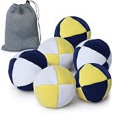 Joythica Footbag Set, 6 Pack Footbag Balls for Adults &amp; Teens | Soft 8-Panel Faux Suede Footbag for Freestyle Kicks, Tossing &amp; Juggling Tricks, Portable Fun for Yard, Beach, Party &amp; Travel