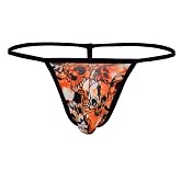 Swbreety Men's Sexy G-String Low Raise T-Back Thong Skull Print Underwear