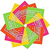 PJPSAA 12 Pack Bandanas Unisex Paisley Cowboy Bandanas Bulk Multi Purpose Headband Scarf for Men Women Costume