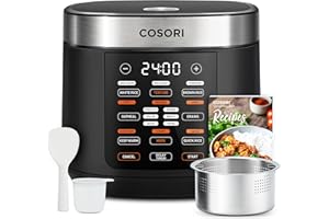 COSORI Rice Cooker Large Maker 10 Cup Uncooked 18 Functions, Japanese Style Fuzzy Logic Micom Technology, Texture Optional, 5