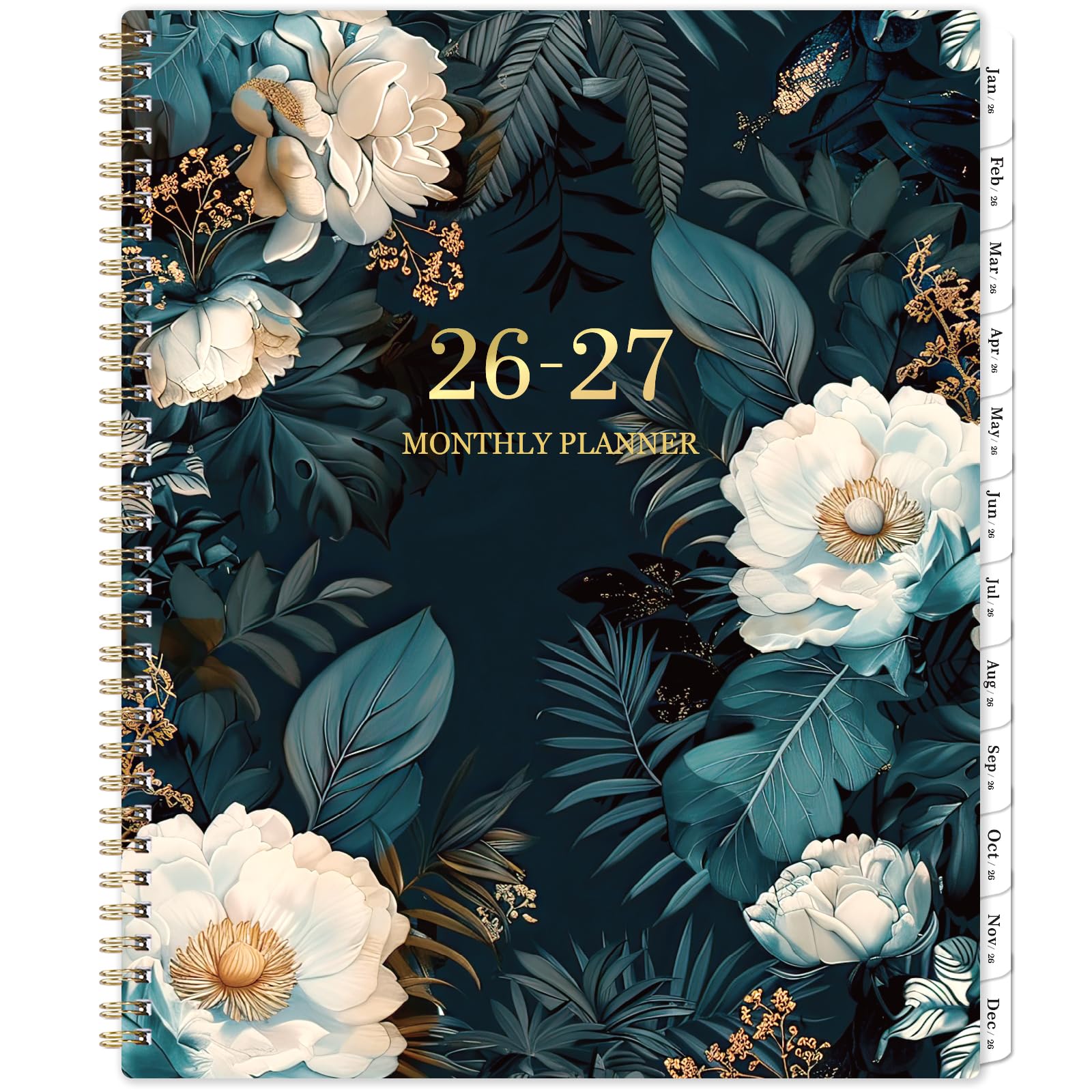 Photo 1 of 2026-2027 Monthly Planner - 2 Year Monthly Planner 2026-2027, Jan 2026 - Dec 2027, 9" x 11", 2 Year Calendar Planner, Months Tabs, Twin-Wire Binding, Two-Side Pocket, Thick Paper, Holidays & Note Section