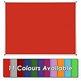WonderwallPremium Red Anti Fade Noticeboard, 120 x 90 cm, Aluminium Frame, Wall Mounted - Ideal for Office, School, Industry, Hubs & Venues