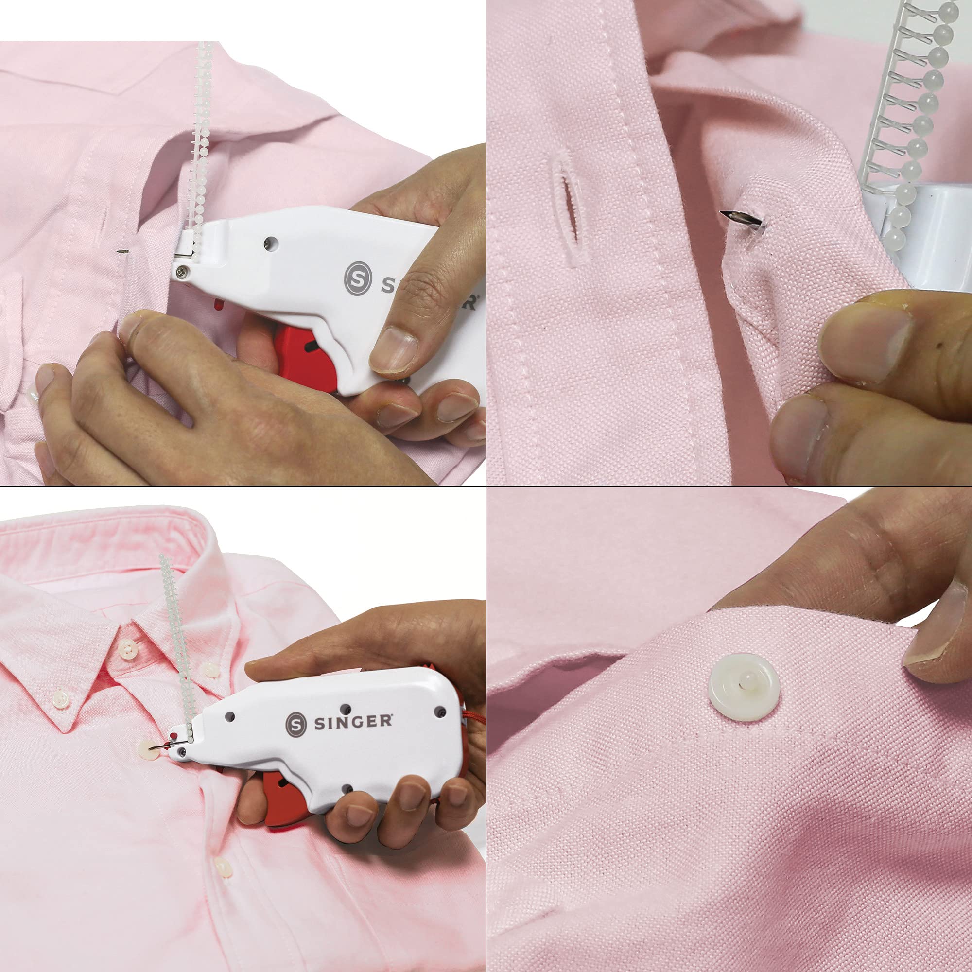 Singer Button Fast Quick-Fix Button Replacement Tool with 60 Fasteners and 12 Buttons (01933)