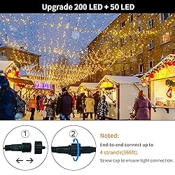 JMEXSUSS Christmas String Lights Warm White, 91.5ft
