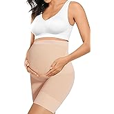 Peauty “Baby Bump” Premium Maternity Shapewear, High Waisted Mid-Thigh Pregnancy Underwear Prevent Chaffing Belly Support