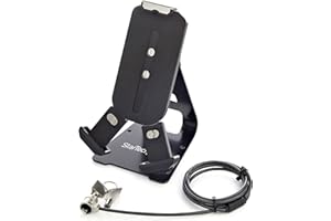StarTech.com Secure Tablet Stand w/K-Slot Cable Lock - Locking Tablet Holder for 7.9"-13" Tablets - Universal Adjustable Tabl