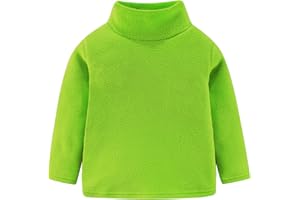 Mud Kingdom Kids Fleece Shirts High Collar Soft Tops Unisex