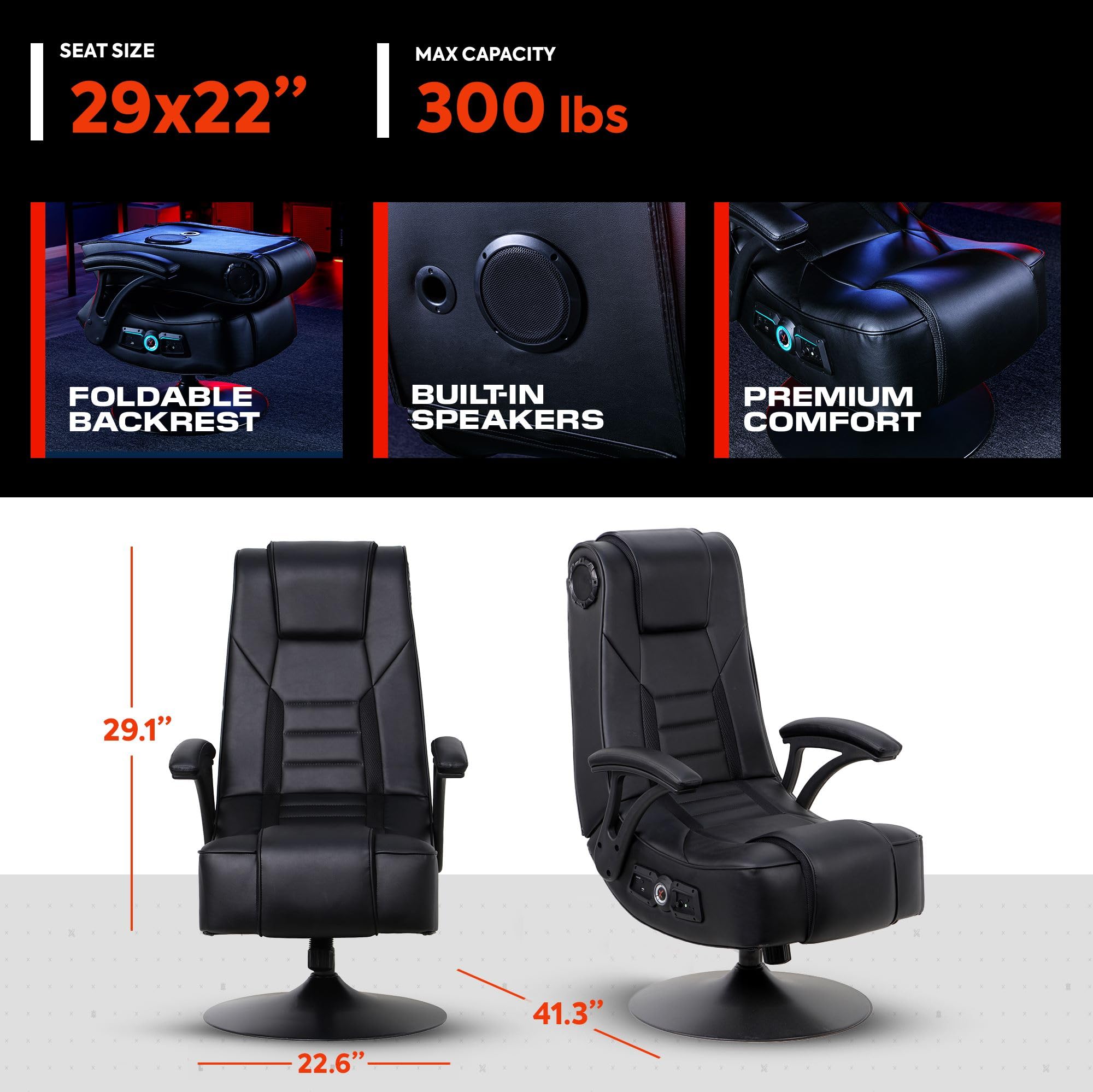 Computer Rocking Chair Mua X Rocker PC Computer Gaming Desk Chair, Built-in Audio, College ...