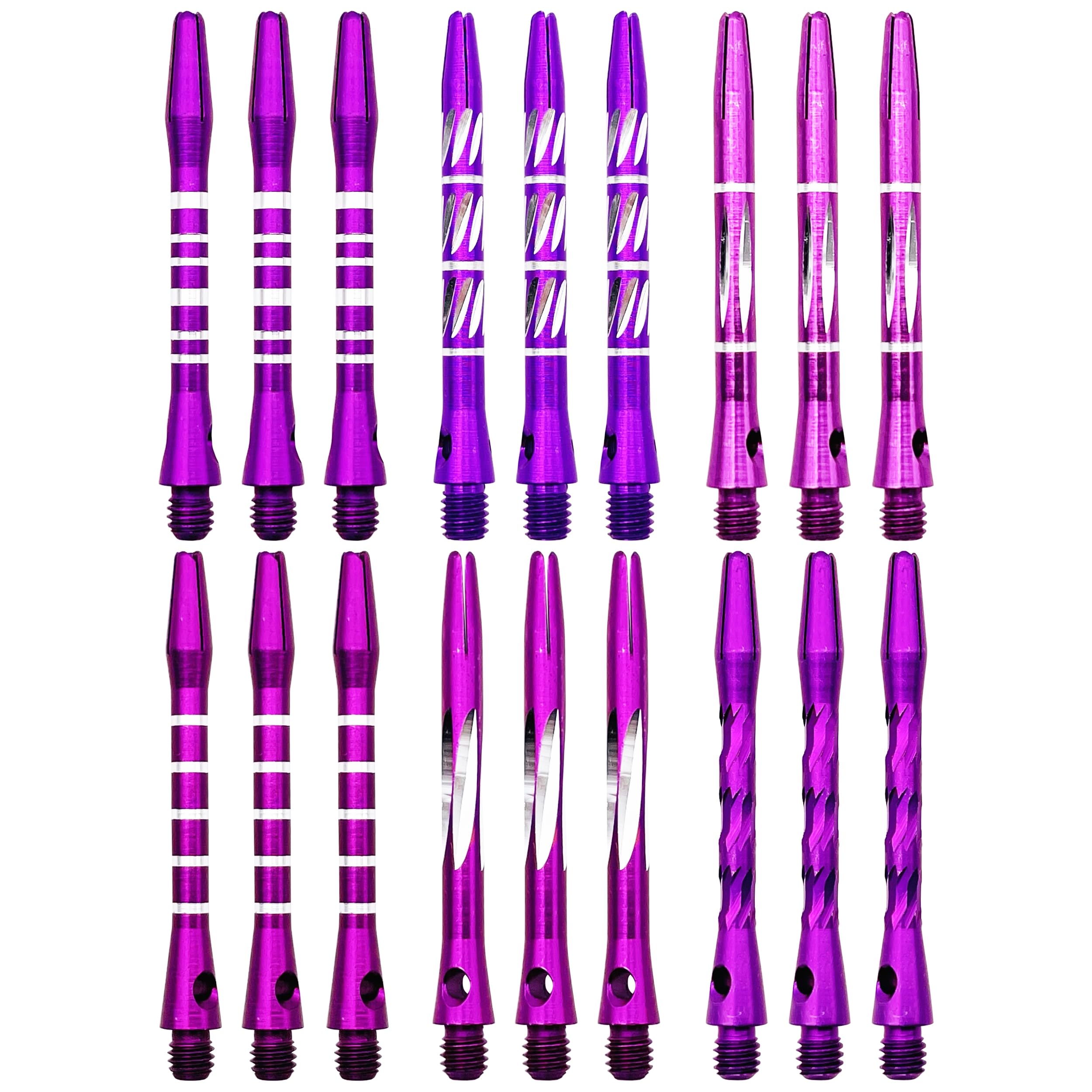 JpGdn 18pcs Pack Darts Shafts in Purple Metal Accessories Harrow Stems Aluminum Dart Pole Rod in Aluminum with Standard 2BA Thread (Purple)