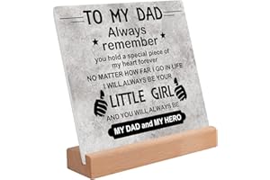 Calibron Fathers Day Gift from Daughter, Dad Gifts for Fathers Day Acrylic Plaque, Father's Day Gifts for Dad Desk Decorative Sign for Home Office