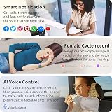 Popglory Smartwatch 1.85" Text Call Fitness Tracker BP SpO2 HR Sleep Android iOS view 5