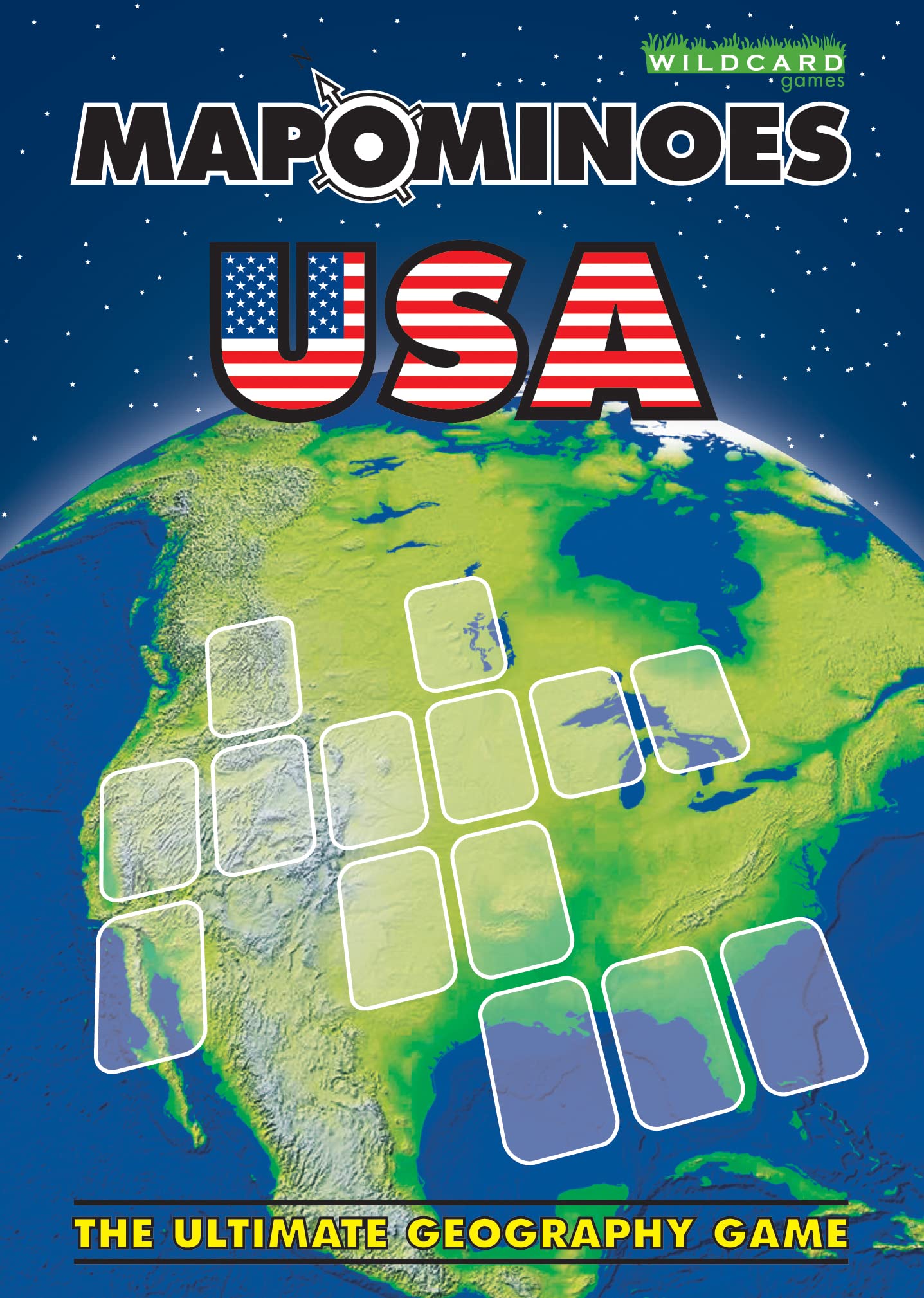 MAPOMINOES USA – The Ultimate Geography Game – Fun & educational travel card game about US states for kids teens and adults