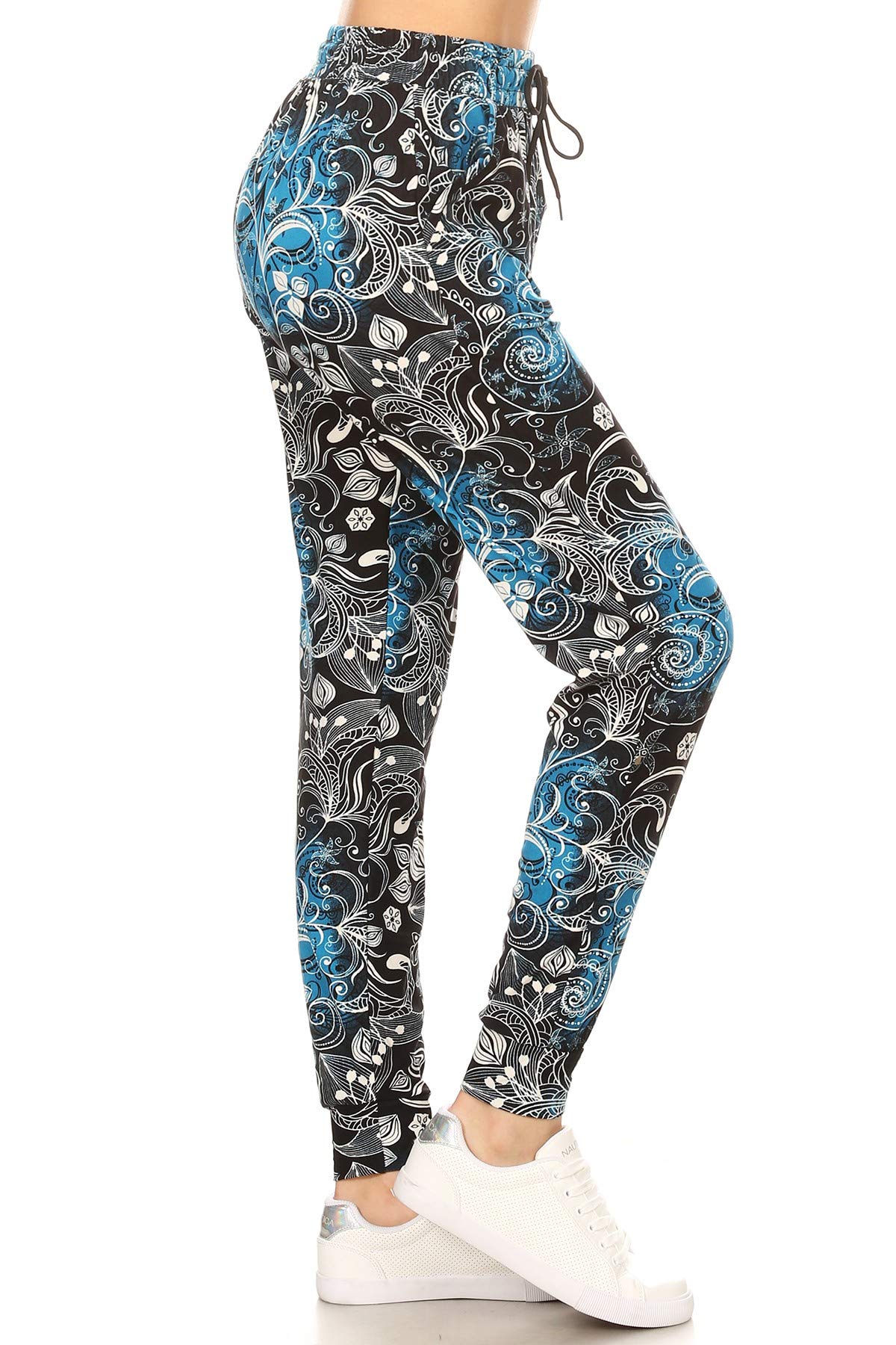 Leggings Depot JGA-R502-XL Bleu Enchantress Print