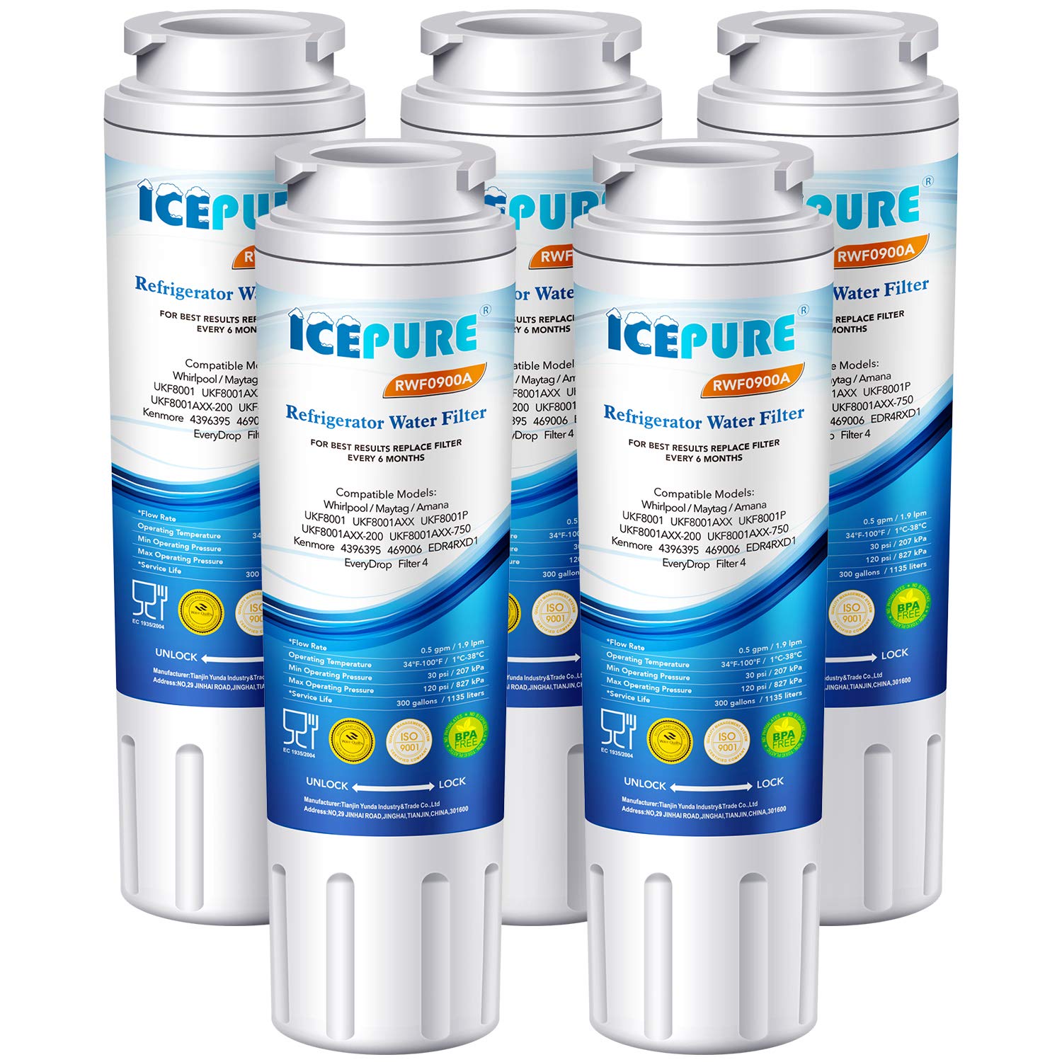 Icepure Refrigerator Water Filter, Replacement for Maytag UKF8001, PUR