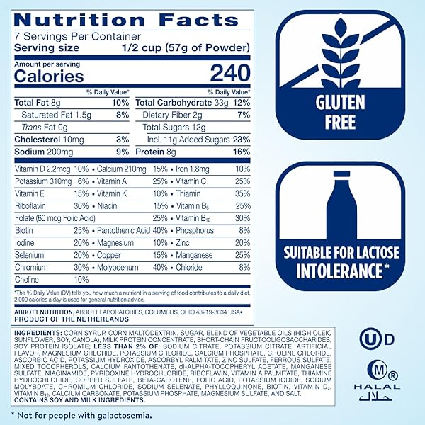 ENSURE ORIGINAL VANILLA NUTRITIONAL POWDER | VANILLA PROTEIN SHAKE | MEAL REPLACEMENT SHAKE MIX | 8G PROTEIN, 24 VITAMINS & MINERALS | IMMUNE SUPPORT |14.1 OZ – 1 CAN