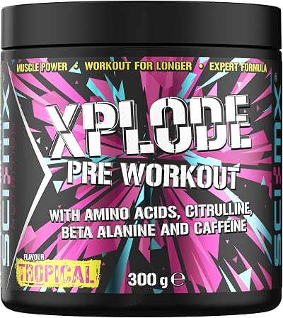 SCI-MX X-PLODE Pre-Workout 300g Tropical Caffeine 250mg Citrulline 6g