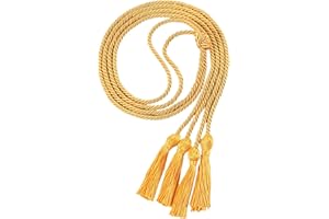 UIALECG Double Graduation Honor Cords, 68" Long,Gold