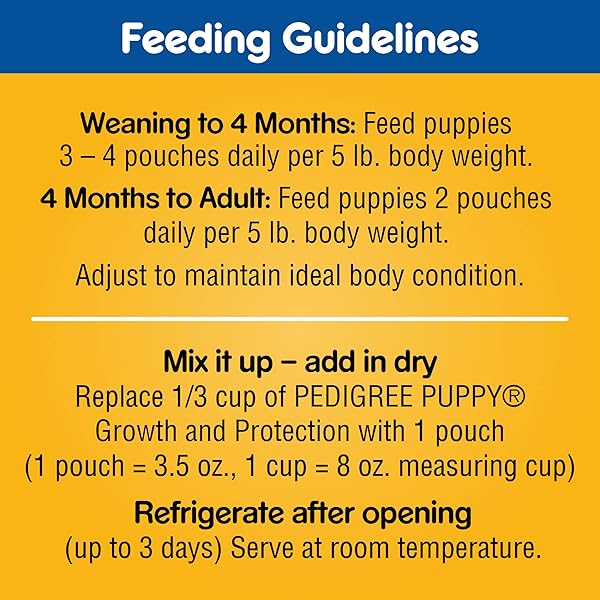 PEDIGREE PUPPY SOFT WET DOG FOOD 8-COUNT VARIETY PACK, 3.5 OZ POUCHES, 8 COUNT (PACK OF 1)