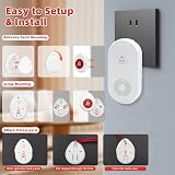 SINZUX Personal Alarm System for Elderly UK Plug-in Receiver + Transmitter view 6