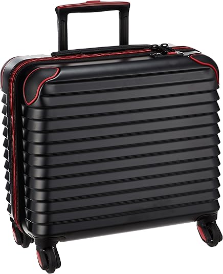 Amazon カーゴ スーツケース ハードキャリー ジッパー 横型ビジネス 28l 2 9kg クリアケース付き アルファベットシール付き 消音キャスター 保証付 40 Cm ブラック エディション スーツケース