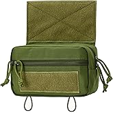 tactifans Tactical Drop Pouch Mini Dangler Pouch Admin Pouch with Hook and Loop Med Add-on Tool Pouch Abdominal Carrying Pouch Tactical IFAK Pouch for Chest Rig and Tactical Vest Mk3