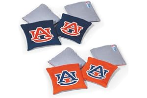 NCAA College Dual Sided Bean Bags by Wild Sports, 8 Count, Premium Toss Bags for Cornhole Set - Great for Tailgates, Outdoors, Backyard