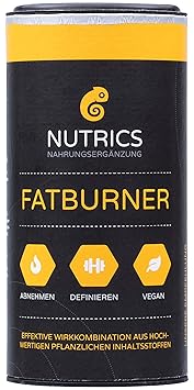 Nutrics Fatburner I 90 Kapseln hochdosiert I 100% Vegane Wirkkombination I Made in Germany