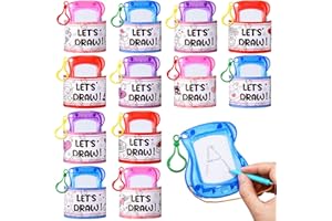 Resurhang 36 Pcs Mini Magnetic Drawing Painting Boards with Valentine's Day Cards Mini Sketch Bulk Toys Doodle Pad Backpack Keychain Clip for Kids Valentines Party Favors Classroom Gift Rewards