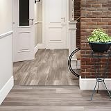 INMOZATA 2m Self-Adhesive Vinyl Floor Transition Strip Grey 4cm Wood Grain view 6