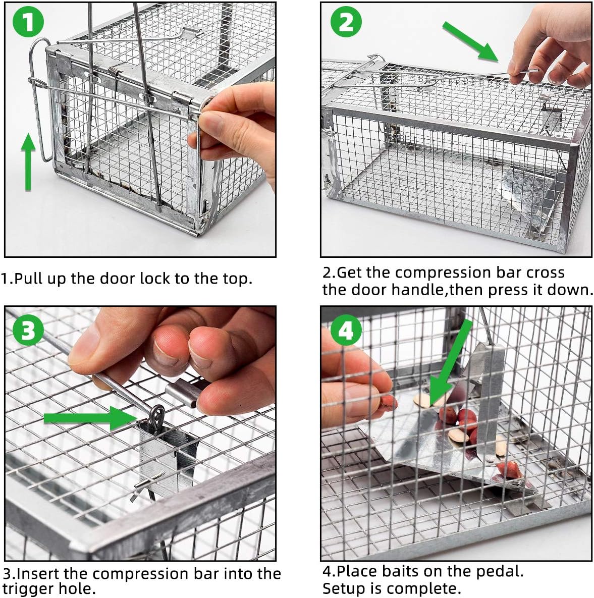 Kensizer Small Animal Humane Live Cage Rat Mouse Chipmunk Rodent Voles Hamsters Trap That Work for Indoor and Outdoor, Trampa para Ratones, Catch and Release : Garden & Outdoor