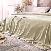 BEDELITE Fleece Blanket Full Size Linen Throw Blankets for Couch & Bed, Luxury Plush Cozy Fuzzy Blanket 84x90 inches, Super Soft Warm Lightweight Throw Blanket for Travel Camping