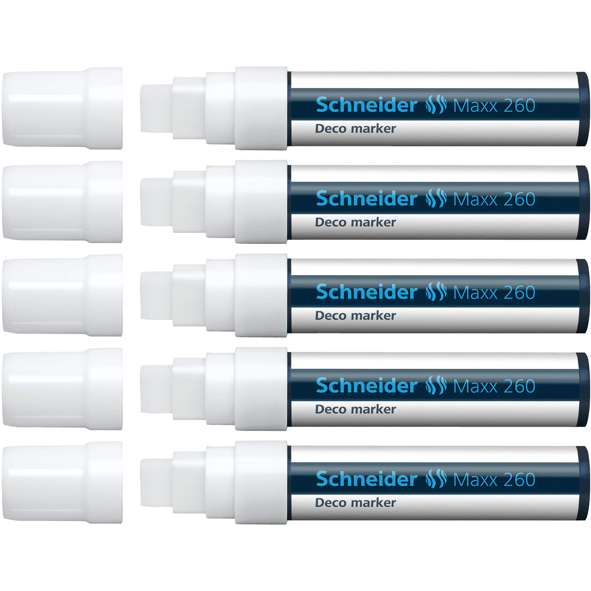 Schneider Maxx 260 Chalk Marker - White (Pack of 5)